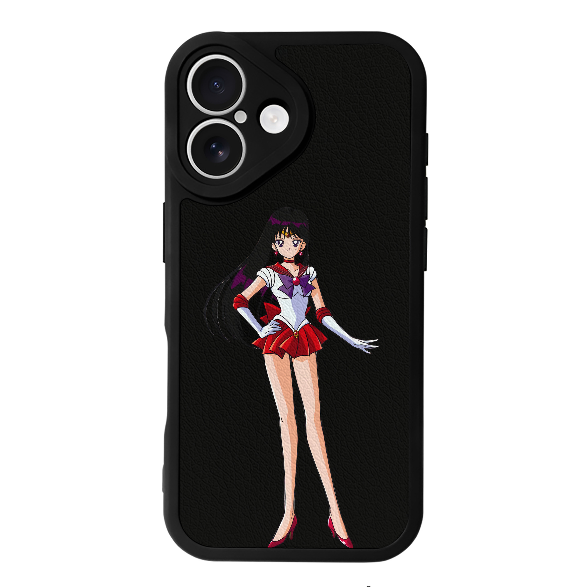 （画像用） 美少女戦士セーラームーン 火野レイ ひの レイ Sailor Moon Hino Rei （セーラーマーズ,Sailor Mars） 【iPhone 16シリーズ対応】シリコンスマホケース（レザー調） 材質：シリコン